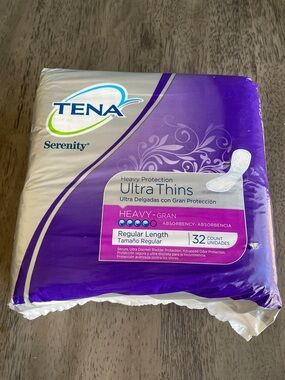 Tena Serenity Heavy Protection Regular Length 32 Count Pads